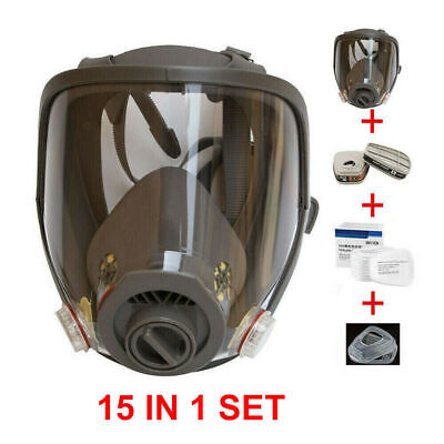 15 in 1 Full Face Gas Mask Facepiece Respirator For 6800 Gas Painting Spraying