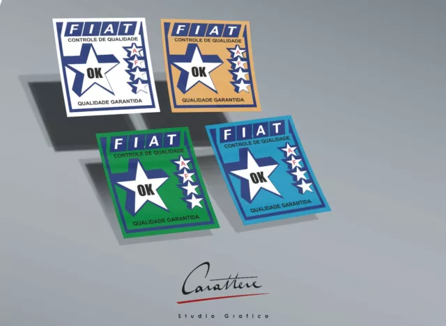 STICKER ADESIVO SPECULARE FIAT QUALIDADE GARANTIDA per FIAT UNO CS, 127, DUNA