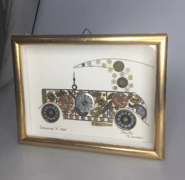 Chevrolet “K” 1925 Watch ArtWork David of London Horological Framed VTG Wall Art