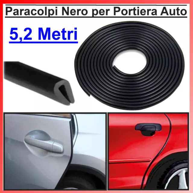 Salvaporta Paracolpi Nero Protezione Portiera Auto Adesivo Profilo a U Gomma mnc