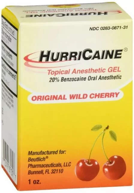 HurriCaine Topical Anesthetic Gel Wild Cherry - 1 oz