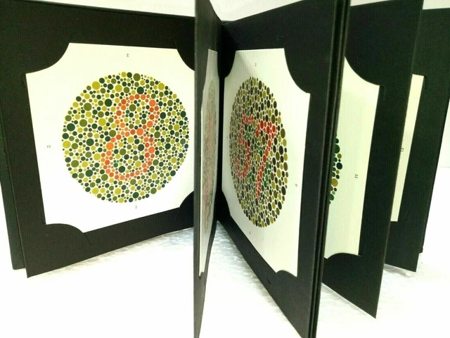 Ishihara Color Vision Test Book For Color Deficiency 38 Plates With Occluder