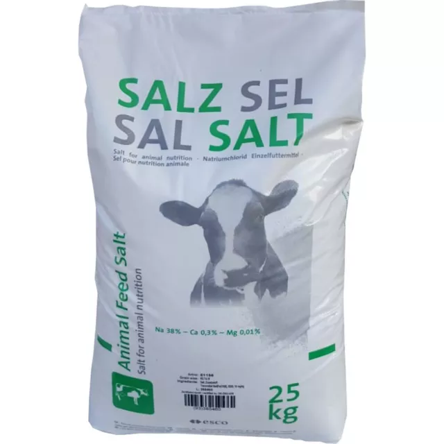 K+S Viehsalz fein 25kg Rinder Pferde Schafe Ziegen Wild Salz Streusalz