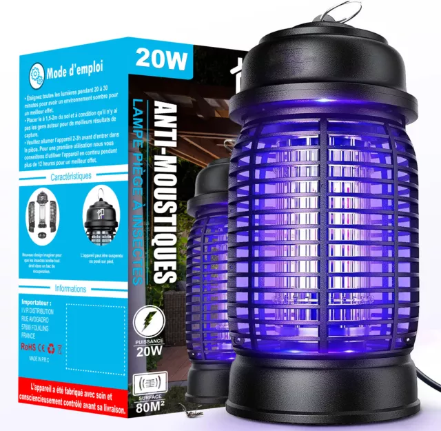 Bombilla UV 360° Anti Mosquitos 20W 4200V de Insectos Eléctrico Repelente