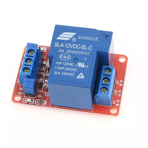 30A 12V 1-Channel Relay Module Board With Optocoupler H/L Level Triger