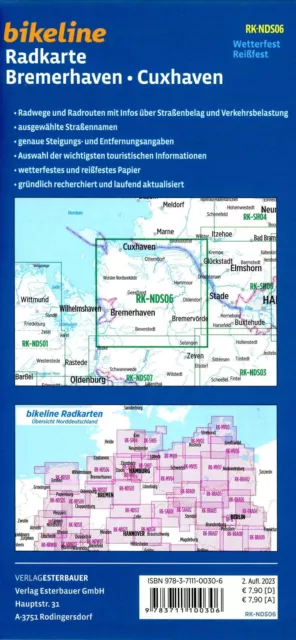 Esterbauer Verlag | Radkarte Bremerhaven Cuxhaven (RK-NDS06) | (Land-)Karte 2