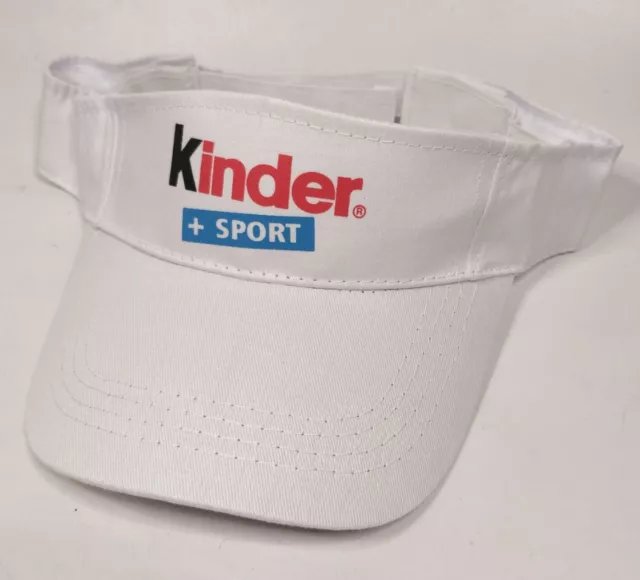 Cappellino Visiera Visor  FERRERO KINDER SPORT- RARO - BIANCO -  NUOVO Gadget #4