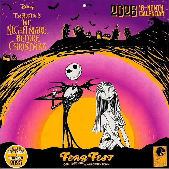 THE NIGHTMARE BEFORE Christmas Official 2026 Disney Calendar £12.99 ...