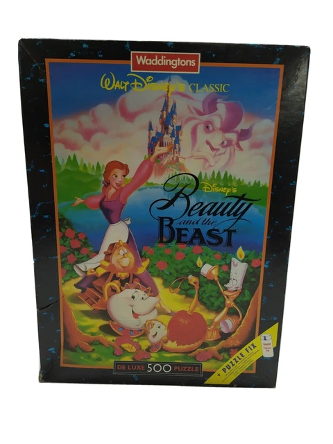 PUZZLE VINTAGE WALT Disney "La Bella E La Bestia" Anni '90 Completo Di ...