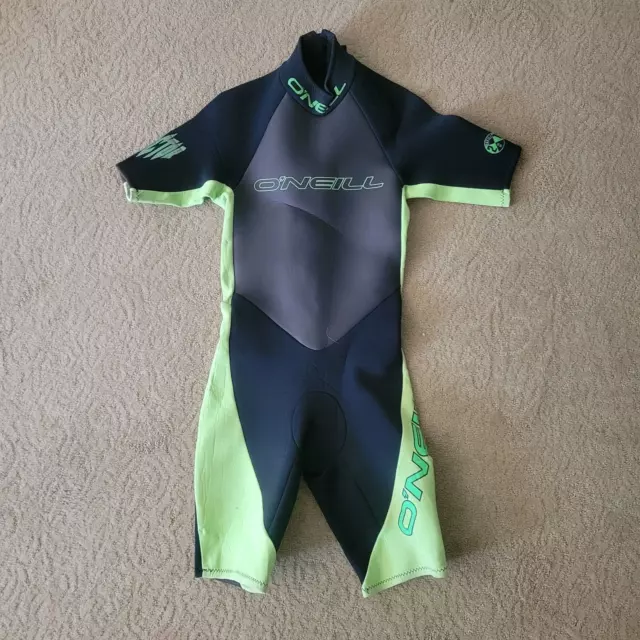 O'Neill 2mm Reactor Shortie Wetsuit Size Small Black Green