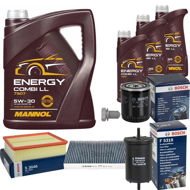 Motoröl MANNOL Energy Combi LL 5W-30 API SN 8 Liter Mit Ölfilter , 60,95