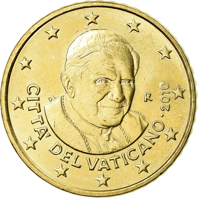 [#774868] Cité du Vatican, 50 Euro Cent, 2010, SUP, Laiton, KM:387