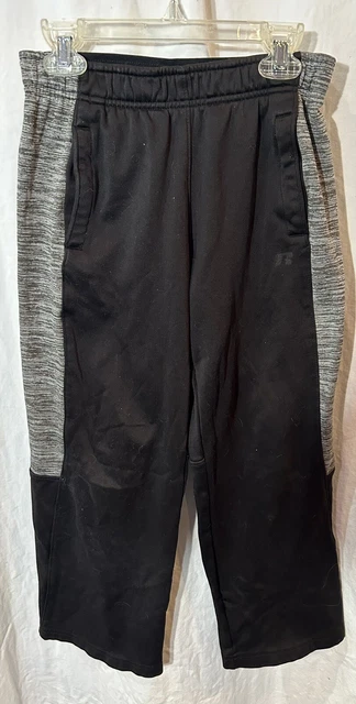 Boys Black And Gray Russell Sweat Pants Size Large 10-12