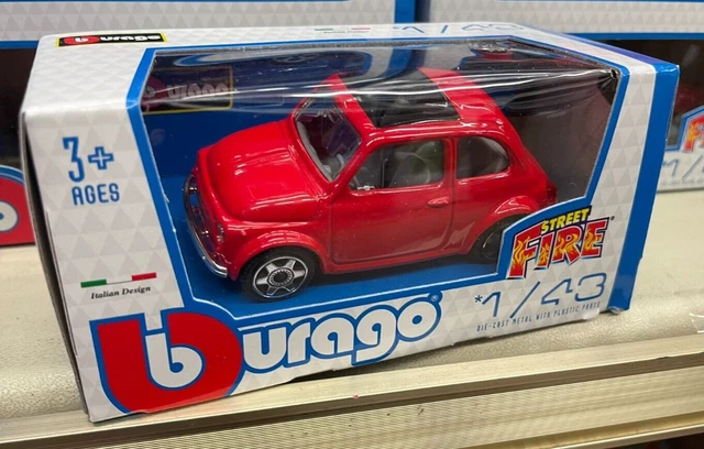 Maquette Fiat Uno Burago échelle 1/43 - Modèle 4119 Rouge - Boîte D'origine Incluse - Occasion Très Bon état
