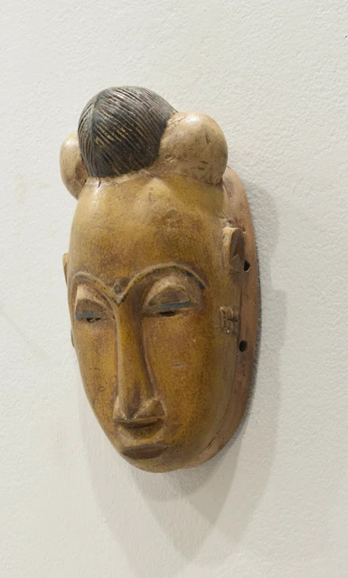 African Mask Wood Crest Baule Tribe Mask 3