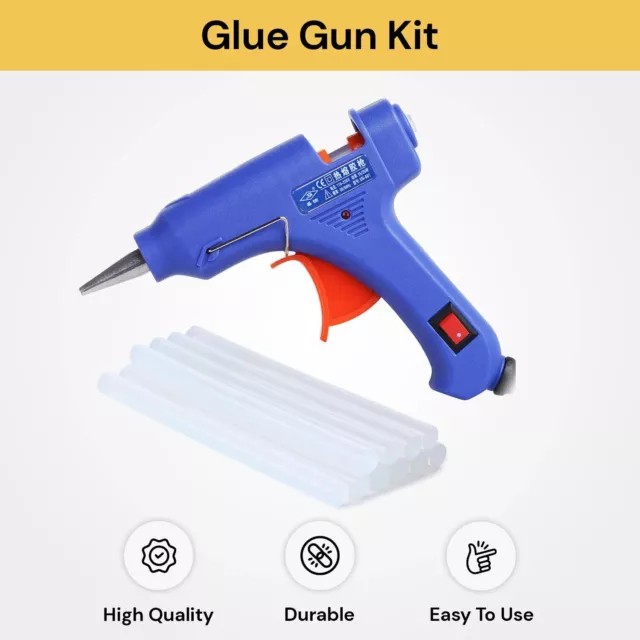 Electric Hot Melt Glue Gun 20W Trigger Adhesive Craft DIY Hobby Repair Flexible