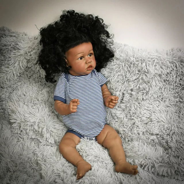 21in Reborn Dolls Toddler Real Boy Girl Baby African American Biracial Toddler