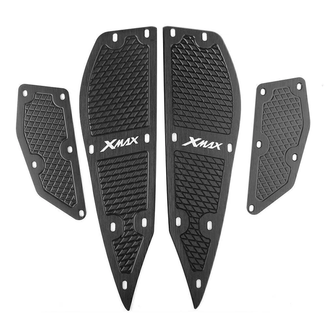 Poggiapiedi anteriore e posteriore scooter per YAMAHA XMAX250 11-16 alluminio nero