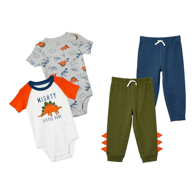 NEW! Carter's Boy's 4-piece Bodysuit & Jogger Set Dinosaur 3, 6, 9, 18 MONTHS