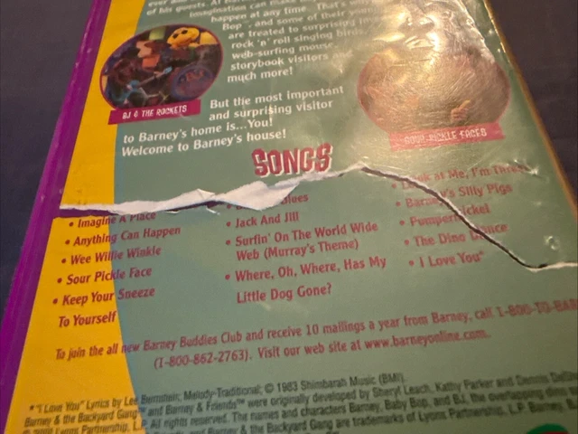 BARNEY - COME on Over to Barneys House (VHS, 2000) BJ & The Rockets £3. ...