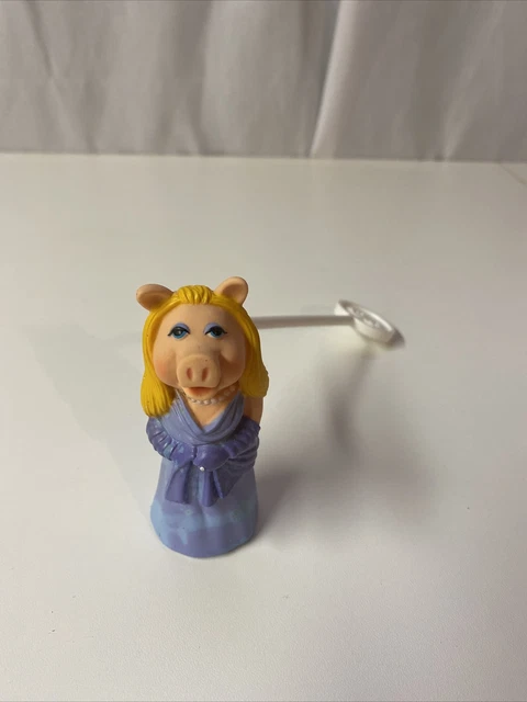 Miss Piggy Finger Stick Puppet 3.5” Muppets Toy Fisher Price Henson Vintage 1978