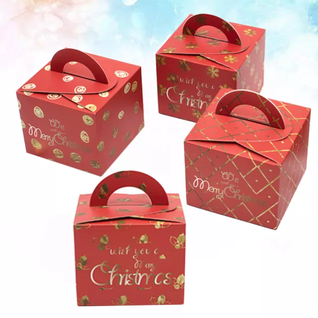12 PCS Goodies Treat Containers Christms Gift Boxes Xmas Cookie Small Carton