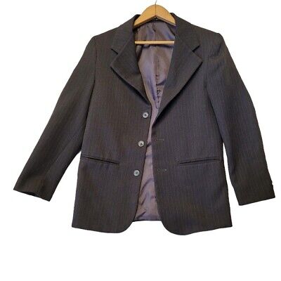 Amherst Collection Boys Black Pinstriped Jacket / Blazer Size 8