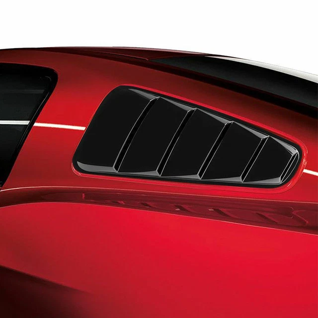 For 05-14 Ford Mustang 1/4 Quarter Window Louvers Scoop Cover Vent Matte Black