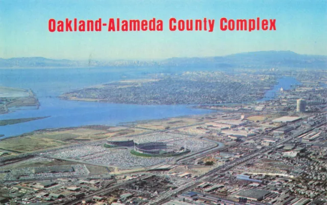 Oakland Alameda County Complex CA Aerial View Vintage Standard Postcard Unposted
