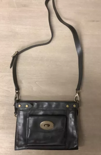 Fossil Vintage Revival Black Leather Convertible Crossbody Purse ZB5406001