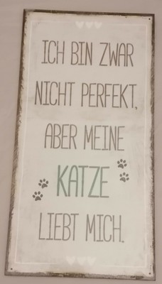 Eurographics DECO SIGN - Ich bin zwar nicht Perfekt... - Deko Schild, Sprüche