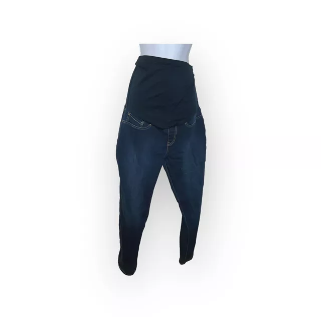 Levis Maternity Jeans Womens Large blue Dark Wash Skinny Pull On denim Stretch