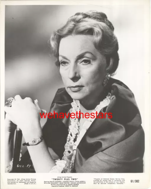 VINTAGE Agnes Moorehead CHARACTER ACTRESS '61 TWENTY PLUS TWO Publicity Portrait