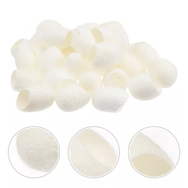 100 Pcs Natural Silk Cocoons Headbands for Lash Extensions Ball