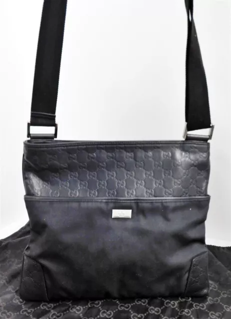 Gucci Black Guccissima Messenger Bag ○ Labellov ○ Buy and Sell Authentic  Luxury