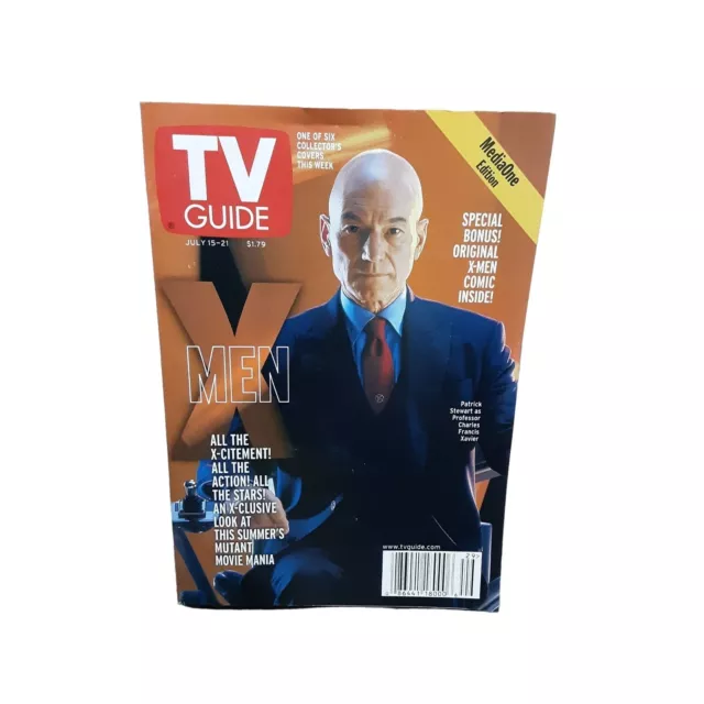 TV Guide July 2000 Patrick Stewart New Hampshire No Label