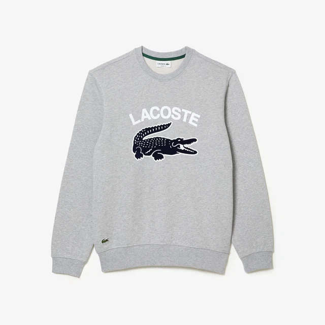 Sweatshirt Lacoste Mens Grey Pullover With Logo - Size XXL