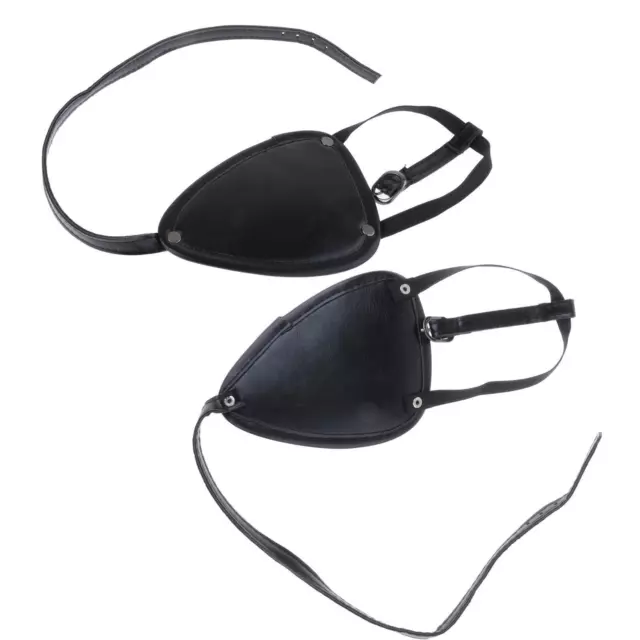  Pirate Eye Patches for Adults, Retro PU Leather Eye