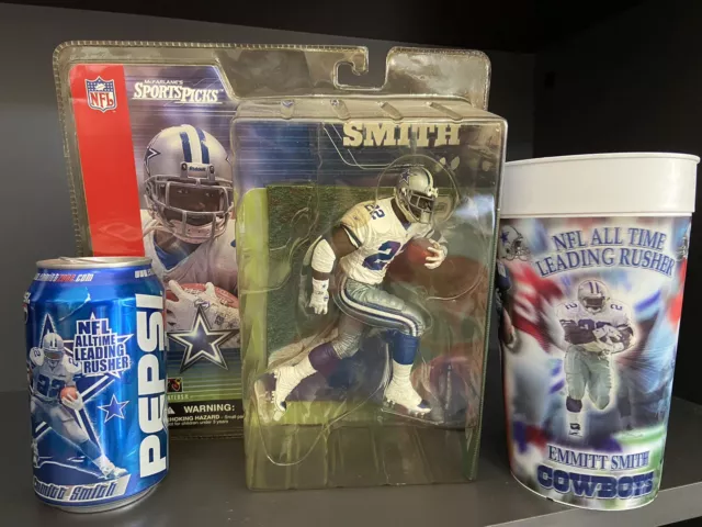 NFL Dallas Cowboys Emmitt Smith McFarlane + leading rusher stadium cup / can