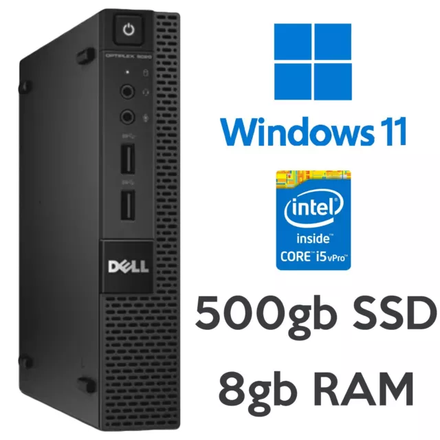Dell 9020 Optiplex Micro-Intel Core i5 - 1TB SSD 8GB RAM Window 11 - Very Good