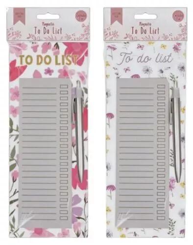 Magnetic Notepad & Pen - To Do List Shopping Fridge Magnet Pad Meal Planner Gift