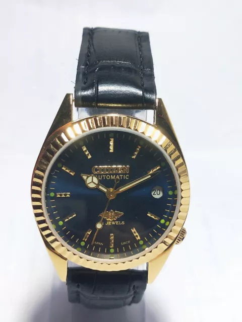 Vintage Citizen Automatic Movement Date Dial Mens Analog Wrist Watch F9