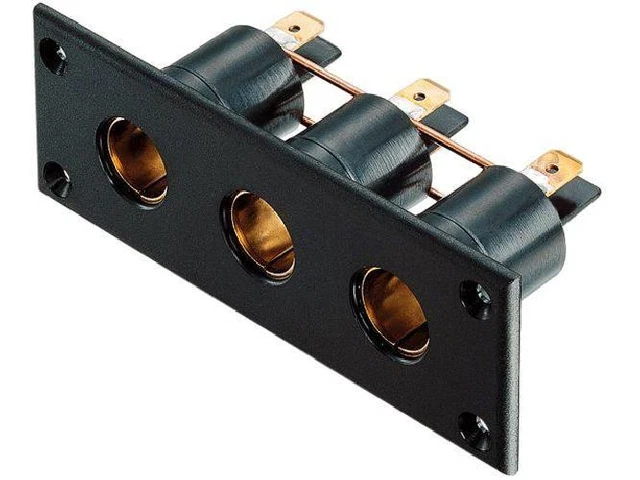 Triple prise mini allume-cigare - 16A - noir
