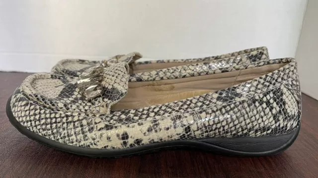 VIONIC CHARM PACIFIC Natural Snakeskin Loafers Slip On Shoes Size 9.5 ...