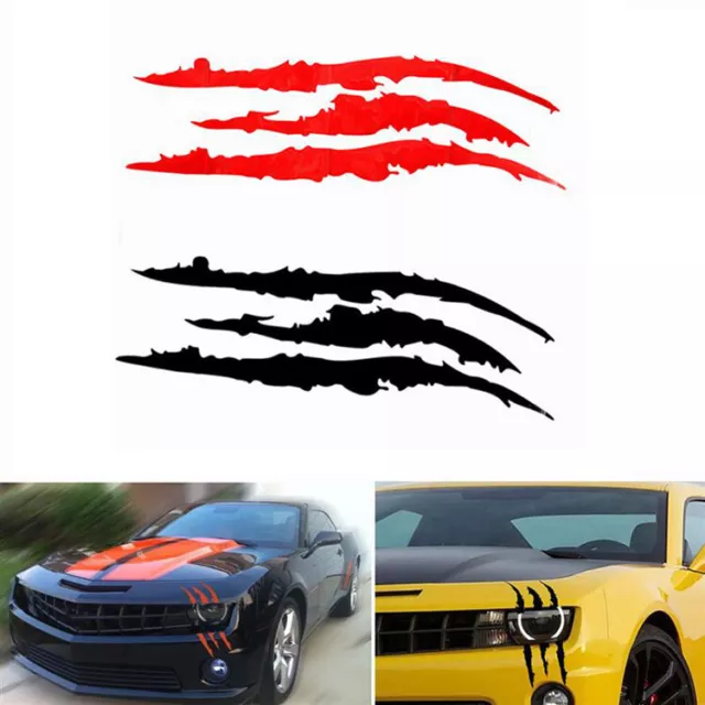 40cm*12cm Car Reflective Monster Sticker Black/red Scratch Stripe Claw  Marks Car Auto Headlight Vinyl Decal Car Styling - Car Stickers - AliExpress