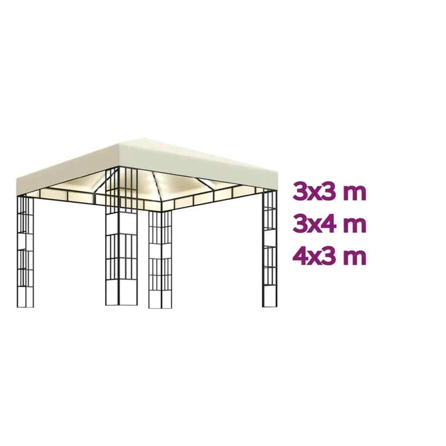 Pavillon LED Lichterketten Partyzelt Festzelt Gartenzelt Gartenpavillon vidaXL