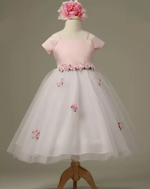 Closeout Flower Girls Wedding Pageant Pink Party Dress Size 2 4 6 8 10 12