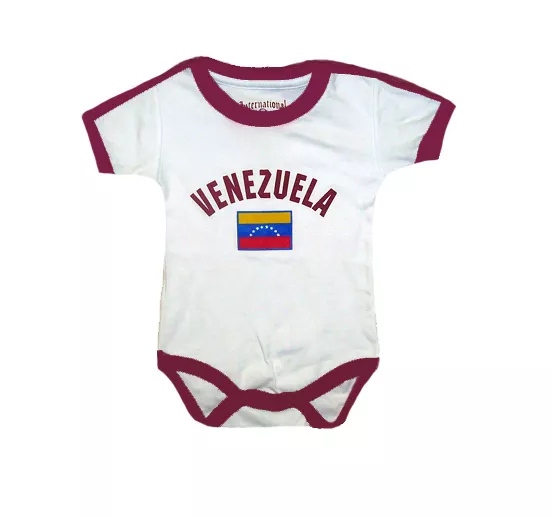 Venezuela World Cup Baby Bodysuit Soccer Futbol Jersey Tshirt Flag Cotton Dressy