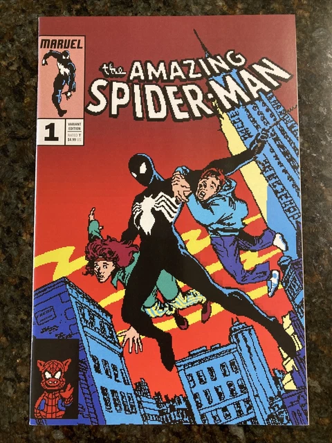 Symbiote Spider-Man 1 Waite 16 Bit Video Game Exclusive Variant ASM 252 Homage
