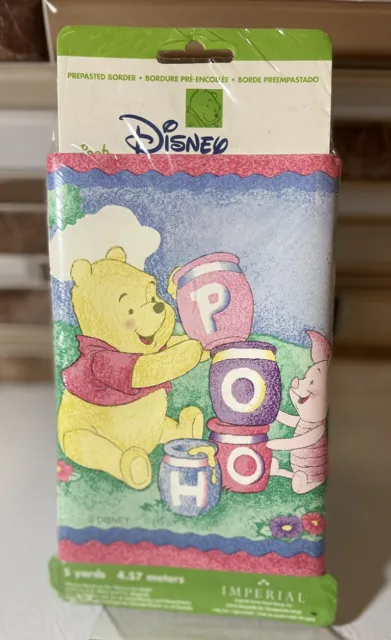 Pooh Border Prepasted Wallpaper Washable Strippable Winnie The Pooh 5 yd x 6.83"